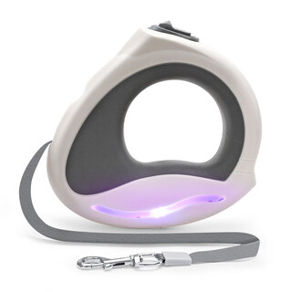 Huayuan pet tools (hoopet) dog lighting traction rope, automatic retractable dog walking rope, explosion-proof chain rope, dog leash, medium and small dog walking supplies, super new product, retractable traction rope with light