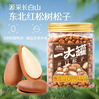 Three squirrels macadamia nuts roasted seeds snacks pregnant women healthy dried fruit specialty large-piece nuts northeastern pine nuts 500g