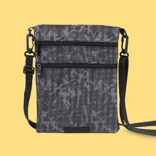 Lucifer creative printed halter neck passport bag coin purse multi-function document bag travel mobile phone bag girls messenger bag l665 elegant gray