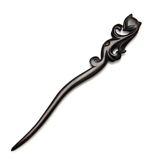 Handmade ebony hairpin, sandalwood hairpin, ebony classical hanfu hairpin, little fox