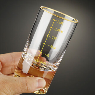 Xijue (xijue) crystal glass white wine cup household one-cup 2-liang gold foil small wine glass creative hidden gold cup jinshan spirit cup hidden gold scale jinshan three-liang cup single