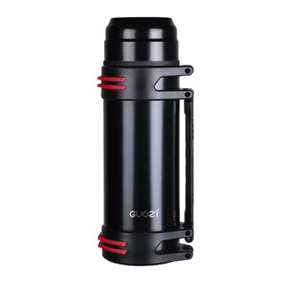 Guozi insulated pot explorer black travel pot 2000ml large capacity vacuum insulated pot gz-b07