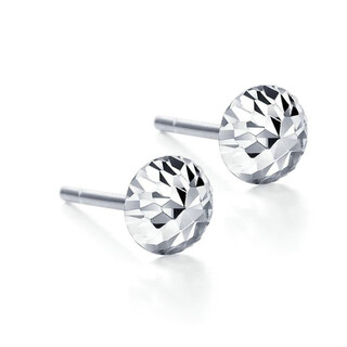 Lotus platinum pt950 earrings, flowered mushroom earrings, platinum ear hooks, platinum earrings, earrings for women, small size, 1 pair of platinum pt950 earrings, about 1.4-1.5g