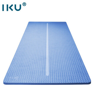 Iku yoga mat for beginners tpe extended high density multifunctional fitness mat widened environmentally friendly tasteless thickened non-slip yoga mat 183cm*80cm*10mm blue