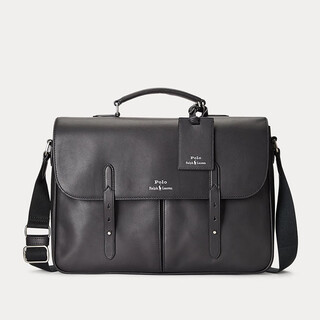 Ralph lauren ralph lauren boutique men's bag leather classic smooth leather messenger business casual briefcase black black