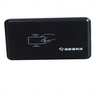 Ic card reader/writer hwd-rfhid installation-free reader usb interface in stock black with 1 meter usb cable + 3 meters usb