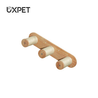Uxpet solid wood cat climbing frame wall-mounted cat wall-mounted cat jumping platform space capsule wall-mounted hammock perforated and does not occupy an area sisal short column staircase perforated version