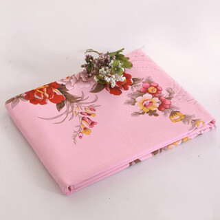 Porphyry oak old shanghai cotton old coarse cloth sheets national old-fashioned mercerized nostalgic shanghai printing thickened retro single piece wealth and prosperity - pink 220x225cm - (for 1.5 meters bed)