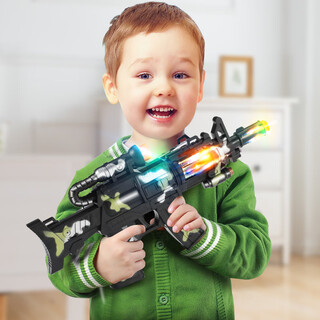 Enbe family children's toy gun 3-6-8 year old boy electric sound and light model submachine gun pistol launcher christmas gift