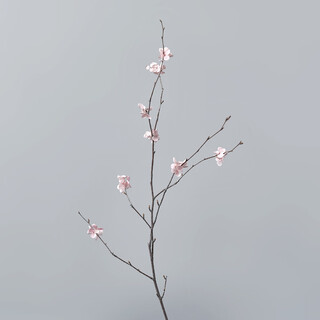 Peach blossom branch, peach blossom, fake peach blossom branch, peach blossom decoration, peach blossom dried flower bouquet, home furnishings, fake simulated peach blossom branch, single dried flower vase, decorative ornaments with vase, simulated flower set, one small peach blossom branch, about 60 cm long