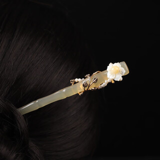 Meng junchen's crotch horn hairpin, high-end ancient style new chinese hairpin, daily hairpin for women, simple modern cheongsam tea dress, qingqiu pearl