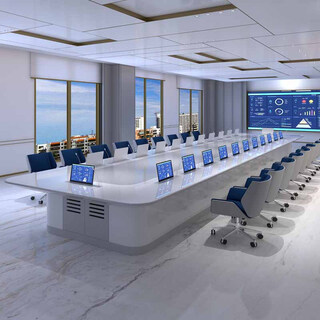 莹兴烤漆无纸化会议桌智能大型会议桌培训开会接待长桌洽谈桌谈判桌 6000*2000*750