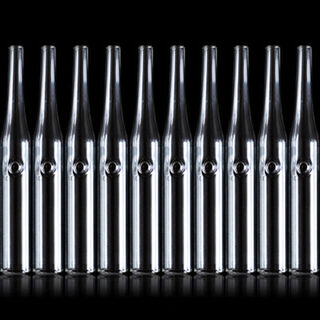 Thickened blackhead suction beauty instrument glass straw accessories round tube glass straw pore cleaner accessories round tube 10 pieces