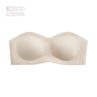 Hodo women's seamless tubeless strapless wireless bra with padded all-in-one summer inner wrap bra, pink skin 170