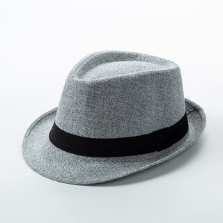 Billsurf british jazz top hat men's outdoor casual versatile breathable gentleman top hat women's retro hat performance hat men's light gray one size 56-58cm