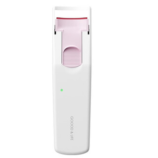 Gudi electric eyelash curler heated eyelash curler for women, long-lasting styling, electric curler without damaging eyelashes, 1 piece, pink and white