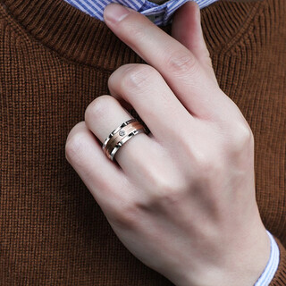 Saya moissanite diamond ring men's trendy index finger single ring men's fashion ring moissanite high-end niche men's ring national standard no. 21 moissanite