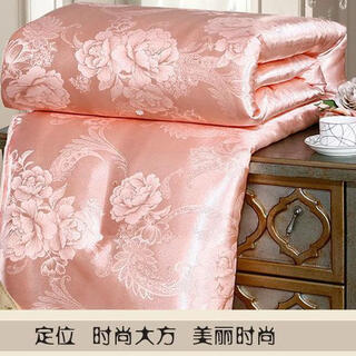 Tongxiang handmade mulberry silk thickened warm winter quilt spring and autumn quilt core air-conditioned quilt student dormitory wedding quilt noble peony-jade 150x200cm three jin jin equals 0.5 kg summer quilt