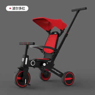 Babypure shine children's tricycle stroller lightweight foldable bicycle multifunctional baby push stroller red