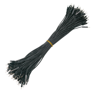 Throwing stones 1p rehearsal dupont wire 26awg silicone insulated wire high temperature resistant electronic wire experiment consumables 100 in a bundle 20cm wire length 100/item black 20cm male to male