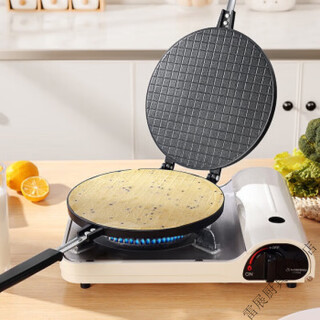 Cast iron egg roll machine cake mold egg roll pan baking tool crispy baking pan gas double-sided new 22cm egg roll mold-