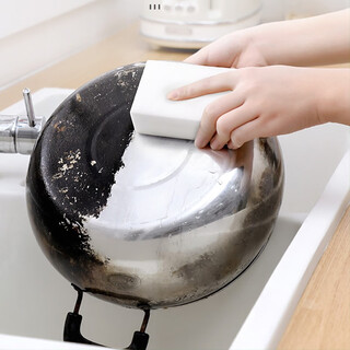 Fangcaodi scouring pad kitchen degreasing rag nano sponge magic wipe to remove stubborn stains 10 pieces