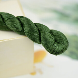 Other embroidery craftsmen no. 45 su embroidery solid color embroidery thread mulberry silk thread material embroidery hunan embroidery wrapping thread green medium sea green embroidery thread no. 6 5 small