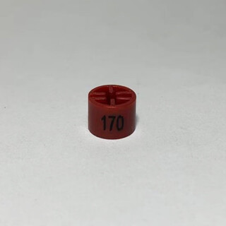 Xizan plastic size ring round four-tooth digital size mark hanger buckle color size buckle dark red 170 official standard