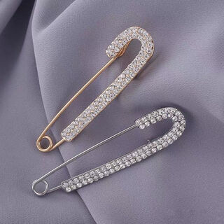 Miaolingge brooch pin for women's sweater cardigan button shawl coat corsage jewelry diamond large pin lapel pin