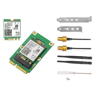 Moge minipcie to wireless network card game dual-band 5g built-in pci-e wireless network card wifi 6th generation + bluetooth 5.0 + wifi receiver mc4242