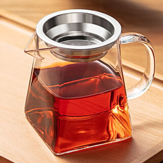 
AISHUBEI glass fair cup with filter mesh tea leak set tea set accessories tea sea tea divider thickening kung fu tea cup large size fair cup + tea leak 350ml