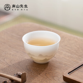 Mr. nanshan kung fu tea set tea cup household jade porcelain personal cup tea ceremony accessories wuzheng bingzhong tea cup bingzhong jade porcelain tea cup (wuzheng)_bell cup