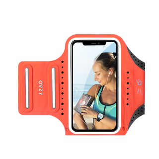 99% new jingdong-made sports phone arm bag, outdoor cycling and running armband, under 6.7 inches, apple 11/12/13/14 pro max/huawei mate 40/xiaomi, large orange