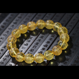 Natural amber beeswax, high purification water, chicken oil, gold amber, six-character mantra, buddha bead bracelet, peace protection bracelet, diameter 11+mm, direct supply from the manufacturer
