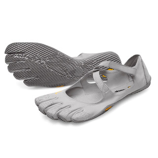 Vibram five-toe shoes for women indoor fitness training yoga dance shoes pilates five-toe shoes breathable casual shoes vsoul silver/light gray normal size, one size larger 37