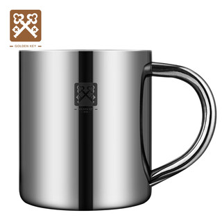 Golden key 316 stainless steel children's cup student water cup anti-fall tea cup (double layer without lid) gk-skb70-316