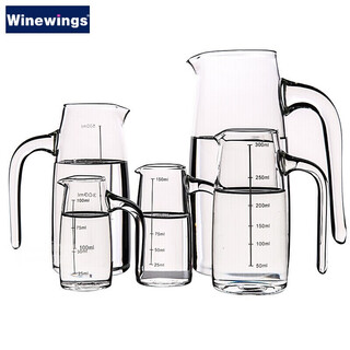 Winewings crystal glass white wine dispenser with scale red wine decanter divider jug household wine divider glass white wine wine set 1100ml wine dispenser