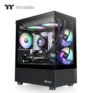 Thermaltake（Tt）钢影 透S240 海景房机箱 电脑主机 黑色（M-ATX主板/支持240水冷/270°全景/7风扇位/4080显卡）