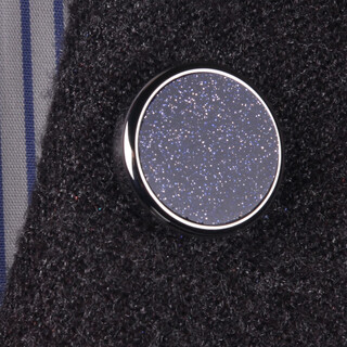 Lieshang round starry twinkling cufflinks men's suit coat corsage suit jacket brooch women's accessories lapel pin cufflinks round starry twinkling brooch