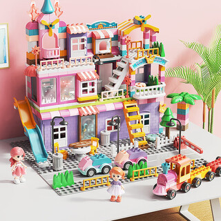 Feelo is compatible with lego large particle building blocks assembling toys for children boys and girls birthday gifts fit girl villa 1675