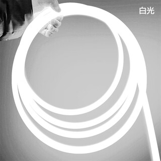 Xinaishi led round light strip low voltage 12v outdoor waterproof 24v flexible neon advertising door lighting shape soft light strip 12v round light-white light