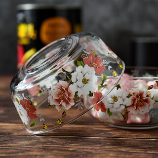 Pick-up cat 2 pack korean heat-resistant glass bowl salad bowl noodle bowl dessert soup bowl instant noodle bowl oatmeal bowl household bowl 2 bowls