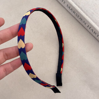 Tang funi korean style hair accessories simple colorful love headband for girls 2024 early autumn new style temperament versatile hair headband hairpin love headband