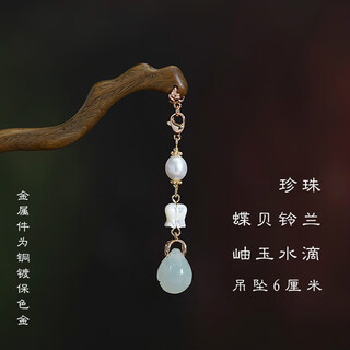 Wanbao hairpin pendant hanfu tassel peach wood hairpin handmade diy materials ancient style pendant accessories small ornaments no. 1 pendant just a pendant, no wooden rod