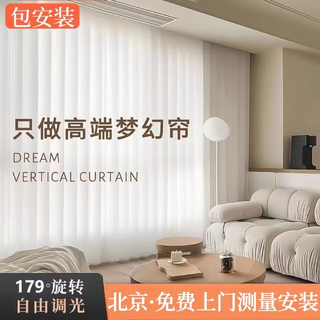 Customized dream curtain manual electric intelligent vertical venetian blinds light-transparent vertical curtains for living room bedroom balcony make an appointment home free home measurement in beijing