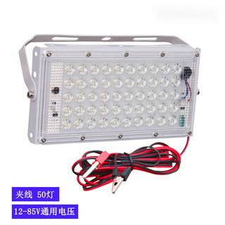 Lion osen tricycle stall lamp night market lamp special spotlight battery lamp 12vled lamp stall lamp 48v60v lighting standard 50w white light clip 3 meters wire 12