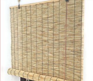Curtains, straw curtains, bamboo curtains, door curtains, curtains, partitions, lifting curtains, decorative retro sunshade curtains, roller blinds, export version, 1 meter wide*1 meter high