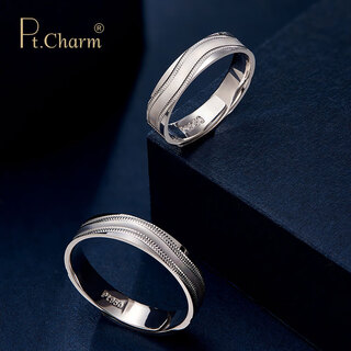Pt.charm valentine's day couple's platinum pair of rings pt950 platinum ring for a male and female wedding engagement ring for couples' pair of rings female rings out of stock can be customized inquiry customer service 4g
