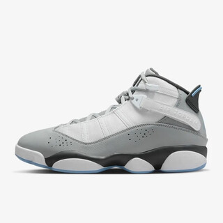 Aj jordan (nike air jordan) jordan 6 rings joe 6 lightweight cushioning breathable wear-resistant 22 years new men's actual basketball shoes gray white 322992-110 standard 40.5/us7.5