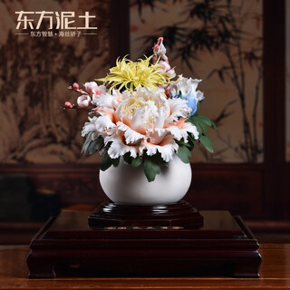 Oriental soil chinese style living room room decoration crafts ceramic sculpture art/national color and heavenly fragrance d28-006 national color and heavenly fragrance